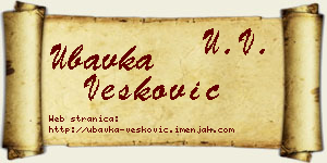 Ubavka Vesković vizit kartica
